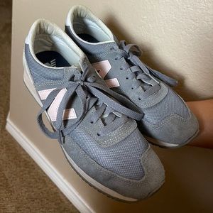 new balance gray and pink sneakers